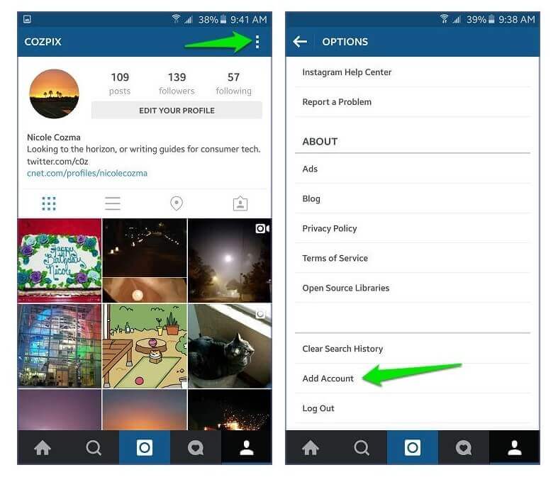 trick to manage multiple instagram accounts